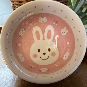 4 Easter Bunny Bowls M.V. Trading Japanese Soup Rice Bowl 16-Ounce 5.75” In Pink